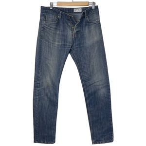 Denim Co. Men’s Button Fly Straight Leg Slim Fit Jeans
